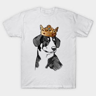 Entlebucher Mountain Dog King Queen Wearing Crown T-Shirt